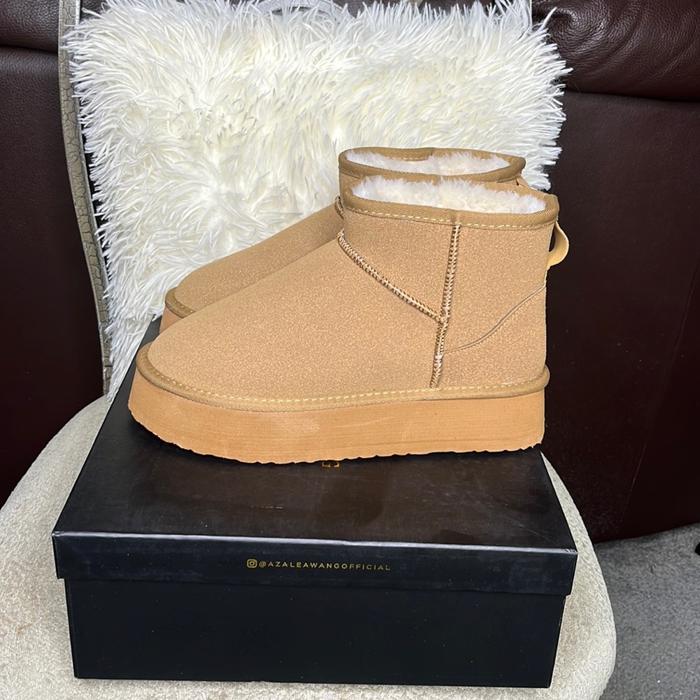 Cozy platform booties